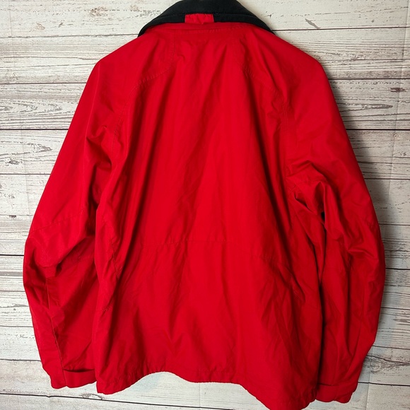 Columbia Jacket Mens M Med Red Black Zip Up Omni Tech Interchange Hooded Logo - Picture 2 of 8